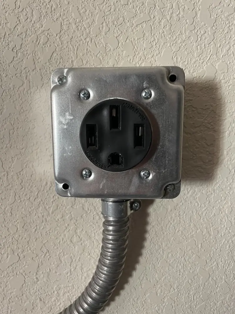 NEMA 14-50 outlet installed for Electrical Panel Upgrade in Hutchison