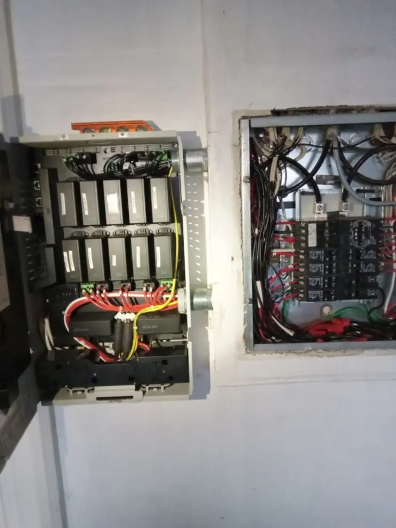 Electrical panel upgrade completed for Security Camera Wiring in Hutchison
